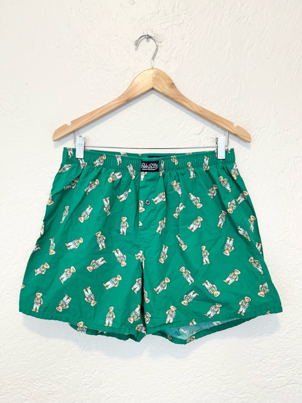 Polo Ralph Lauren Bear Boxer Shorts Green Large L